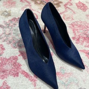 NWOT Celine Pony Hair Navy Shoes